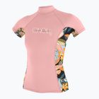 O'Neill Girls Premium Skins Turtleneck Rash Guard swim shirt peony/demi floral/peony