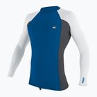 Men's O'Neill Premium Skins Rash Guard deep sea/ graphite/ white swimming longsleeve
