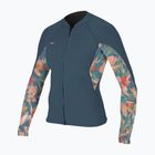 Women's wetsuit O'Neill Bahia 1/0.5mm Full-Zip Jacket copen blue/painted tropics/copen blue
