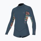 Children's wetsuit O'Neill Girls Bahia 2/1 Back Zip LS Spring copen blue/painted tropics/copen blue