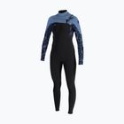 Women's swimming wetsuit O'Neill Epic 5/4 mm Chest Zip Full black/stormy palm/faded denim