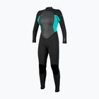 Women's swimming wetsuit O'Neill Reactor-2 3/2 mm Back Zip Full black/light aqua
