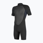 Children's swimming wetsuit O'Neill Youth Reactor-2 2mm Back Zip SS Spring black/slate