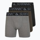 Men's thermal boxer briefs Surfanic Carbondri 3 pairs black/grey/khaki