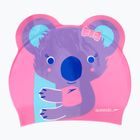 Speedo Plain Moulded Silicone pink children's swimming cap