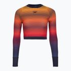 Speedo Women's Swimming Longsleeve Placement Wrap Back Top blue/orange