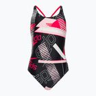 Speedo Printed Tie-Back children's one-piece swimsuit black 68-12389F378