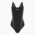 Women's one-piece swimsuit Speedo Panel Muscleback black/green