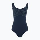 Speedo women's one-piece swimsuit ContourLustre Printed true navy / white / usa charcoal