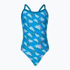 Speedo Flipper Phone Allover Vback children's one-piece swimsuit blue 68-12846
