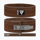 RDX Pro Liver Buckle Lth brown weightlifting belt