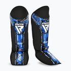 Shin and foot guards RDX Instep New Aura F17 Shin black/blue