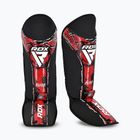 Shin and foot guards RDX Instep New Aura F17 Shin black/red