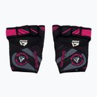 RDX Weight Lifting X1 Short Strap training gloves black/pink WGN-R1P