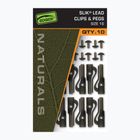 Fox International Naturals Clip Size Sz 10 Slik Lead Clip& Pegs 10 pcs.