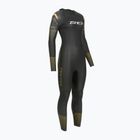 Women's triathlon wetsuit Zone3 Thermal Aspect Breaststroke 2,5 mm black/orange/yellow