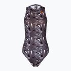 Women's one-piece swimsuit ZONE3 OWS Renew High Neck black/white