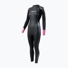 Women's ZONE3 Aspect Breaststroke 3.5 mm black/pink swim wetsuit