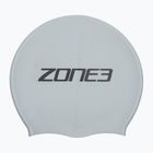 ZONE3 Extra Long Hair silver swimming cap