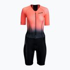Women's thriathlon suit HUUB Commit Long Course Suit black/coral