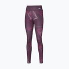 Women's running leggings Mizuno Printed grape wine