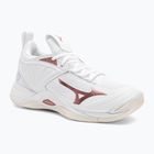Men's volleyball shoes Mizuno Wave Momentum 2 white/rose/snow white