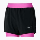 Women's running shorts Mizuno ER 4.5 2in1 black/pink