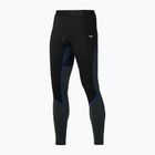 Men's running leggings Mizuno Merino WoolLong black/surf blue