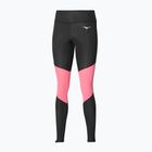 Women's leggings Mizuno Core Long Tight black/sangria sunset