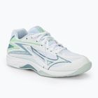 Children's volleyball shoes Mizuno Lightning Star Z7 JR white/gridge/patinagreen