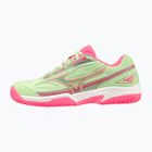 Women's padel shoes Mizuno Break Shot 4 Padel patina green / high vis pink / white