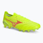 Mizuno Morelia Neo IV Β Elite MD safety yellow/fiery coral 2/galaxy silver men's football boots