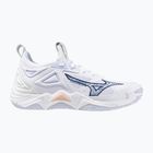 Women's volleyball shoes Mizuno Wave Momentum 3 white/ navy peony/ peach parfait