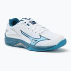 Mizuno Lightning Star Z7 white/sailor blue/silver children's volleyball shoes