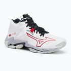 Mizuno Wave Lightning Z8 Mid white/salsa/black volleyball shoes