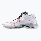 Mizuno Wave Lightning Z8 Mid white/salsa/black volleyball shoes