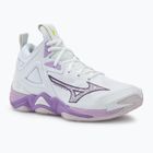 Women's volleyball shoes Mizuno Wave Momentum 3 Mid white/patrician purple/quince