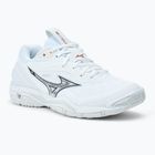 Women's handball shoes Mizuno Wave Stealth 6 white/aleutian/cloud pink