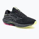 Men's running shoes Mizuno Wave Inspire 20 black/silver/sunny lime