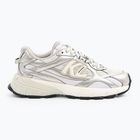 KARL LAGERFELD women's shoes Orion Sidetrim white leather/textile w/silver