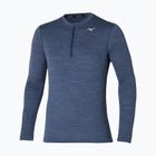 Men's Mizuno Impulse Core Half Zip estate blue running longsleeve