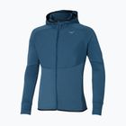 Men's Mizuno Warmalite Hybrid Full Zip blue wing teal running jacket