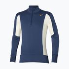 Men's Mizuno Warmalite Half Zip estate blue running sweatshirt