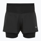 Women's running shorts Mizuno Trail ER 2IN1 black