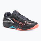 Mizuno Thunder Blade Z volleyball shoe black/neon flame/peacock blue