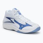 Mizuno Thunder Blade Z Mid volleyball shoes white/bellwether blue/bel air blue