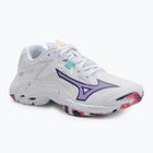 Women's volleyball shoes Mizuno Wave Lightning Z8 white/violet indigo/camelliaros