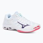 Mizuno Wave Voltage 2 volleyball shoes white/violet indigo/camellia rose