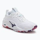 Handball shoes Mizuno Wav Stealth Neo 2 white/violet indigo/camellia rose