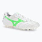 Men's football boots Mizuno Morelia II Japan Md white/neon green/galaxy silver
